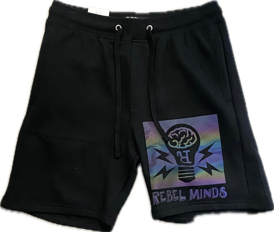 Rebel Minds Bulb Black Shorts