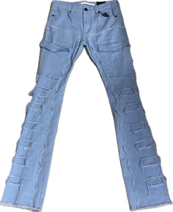 MEN’S KLOUD9 STACKED FIT BABY BLUE JEANS