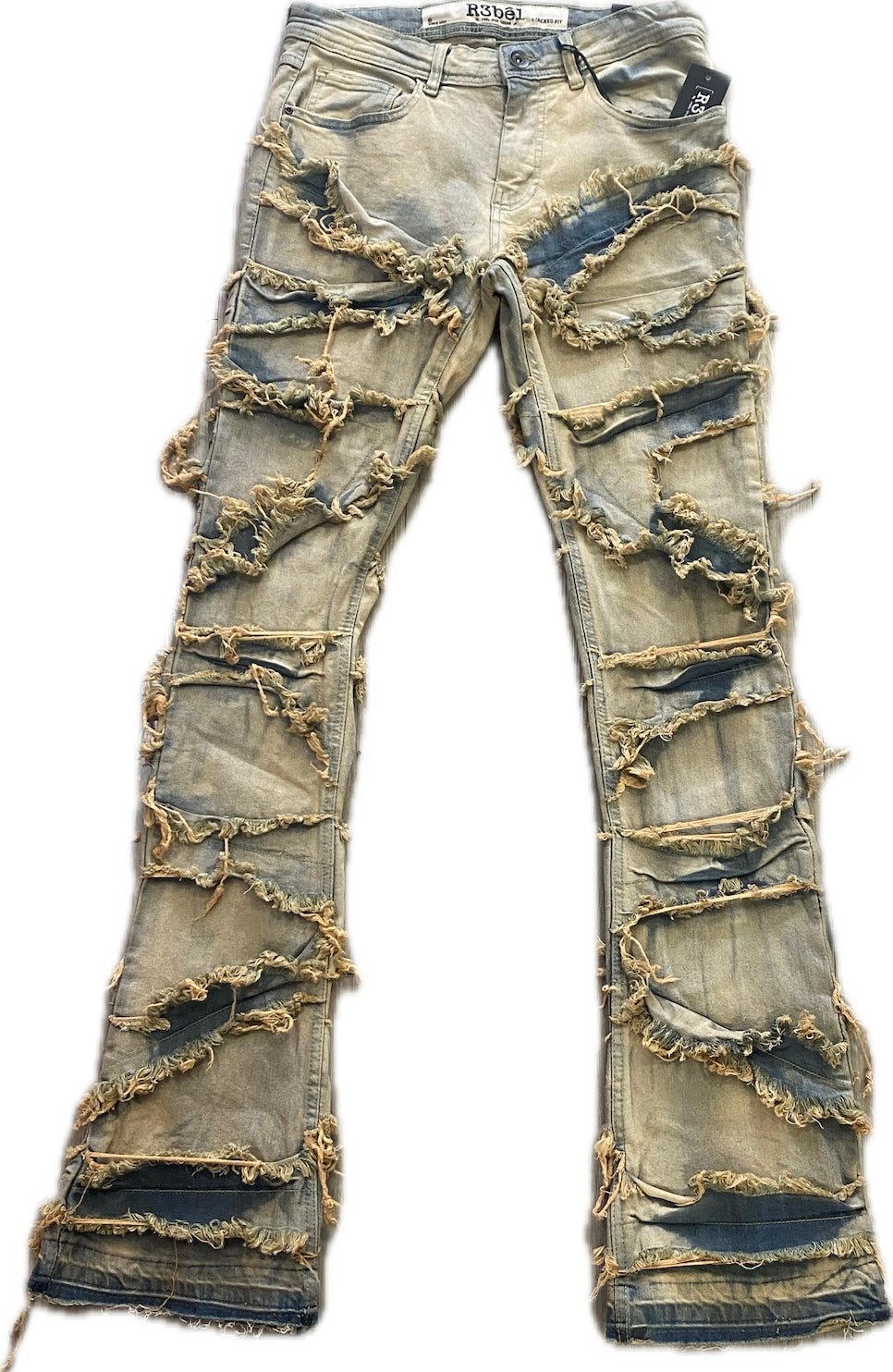 Rebel Minds Men’s Stacked Fit Desert Jeans