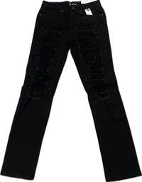 Octagon Stretch / Skinny Fit Jet Black Men’s Jeans