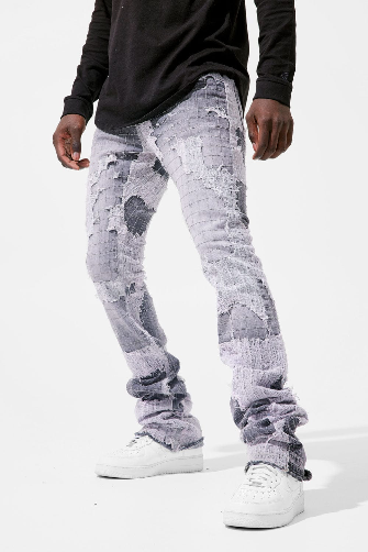 MARTIN STACKED - FULL MOON BORO DENIM (LIGHT MAUVE) Jeans