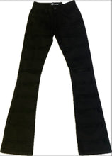 Load image into Gallery viewer, Men’s Octagon Stacked Fit Jet Black Jeans