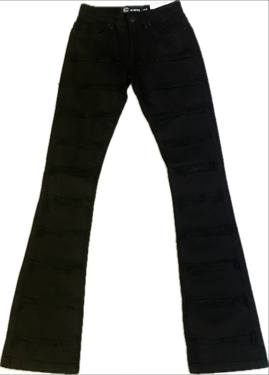 Men’s Octagon Stacked Fit Jet Black Jeans