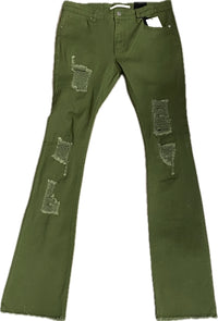 MEN’S KLOUD9 STACKED FIT OLIVE JEANS