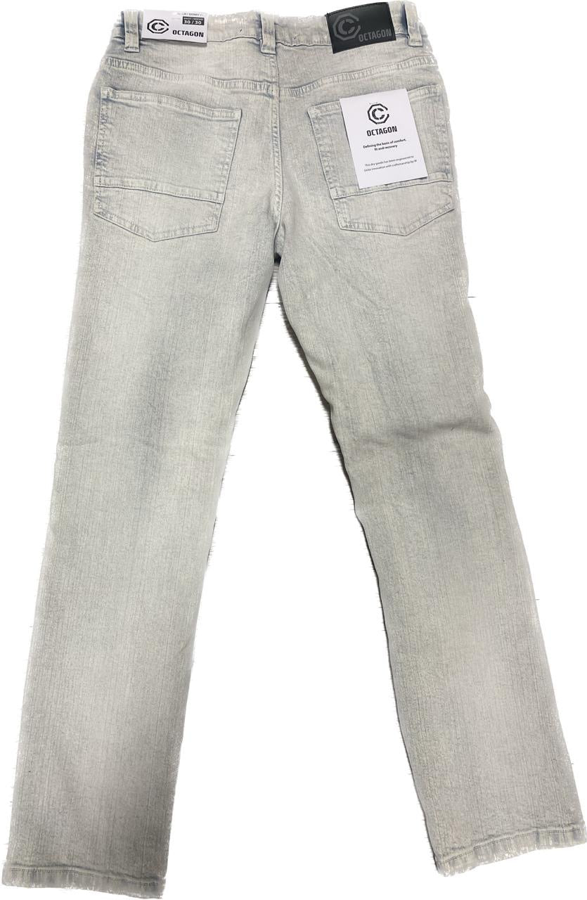 Octagon Stretch / Skinny Fit Bleached Men’s Jeans