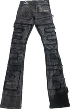 Load image into Gallery viewer, Rebel Minds Men’s Stacked Fit Black Jeans