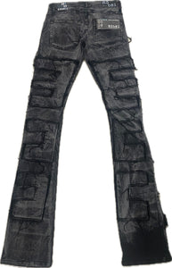 Rebel Minds Men’s Stacked Fit Black Jeans