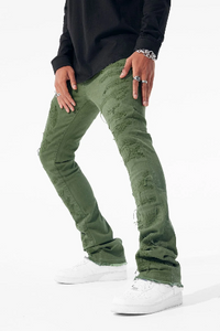 MARTIN STACKED - WYNWOOD DENIM ARMY GREEN Jeans