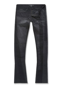 JORDAN CRAIG SEAN STACKED - GEOMETRIC DENIM (BLACK SHADOW) JEANS