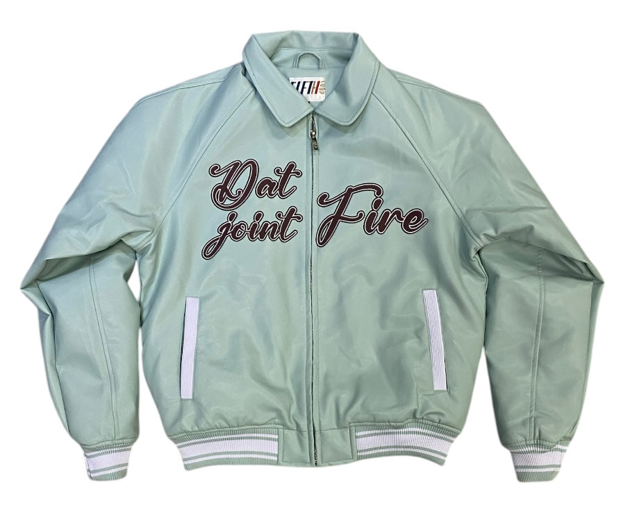 Dat Joint Fire Leather Mint Jacket