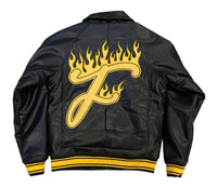 Dat Joint Fire Leather Black Jacket