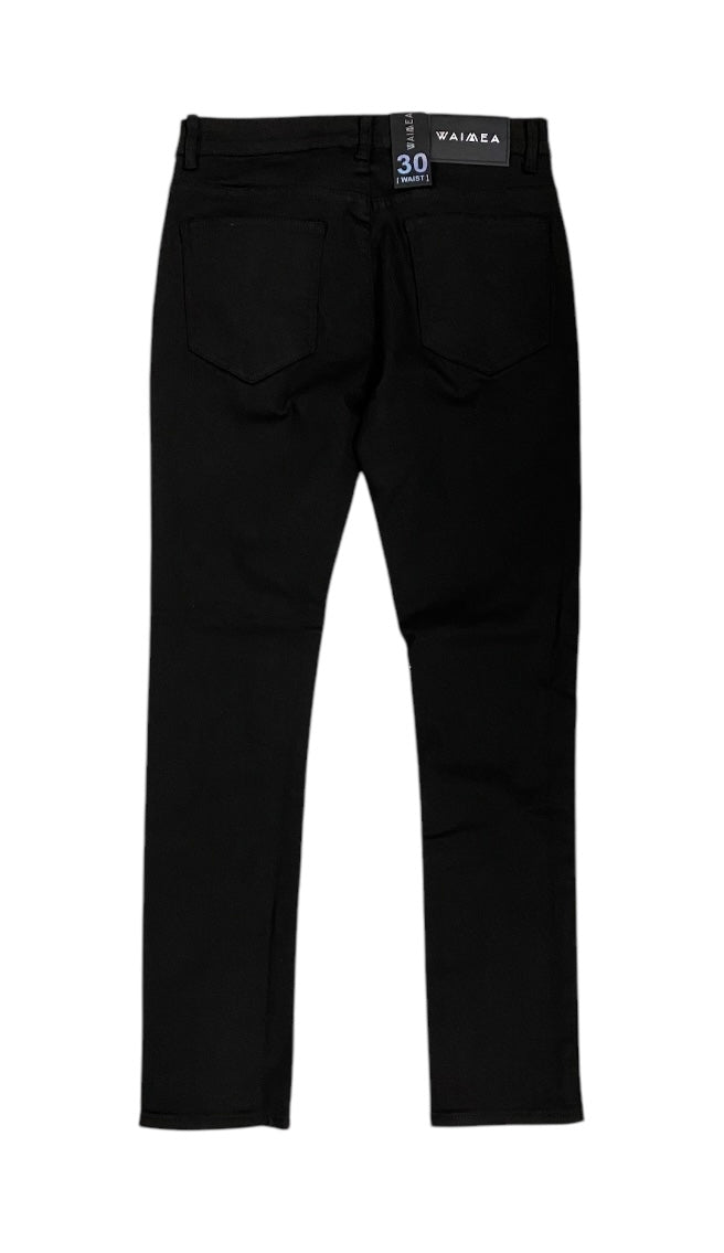 Waimea Skinny Fit Jet Black Jeans