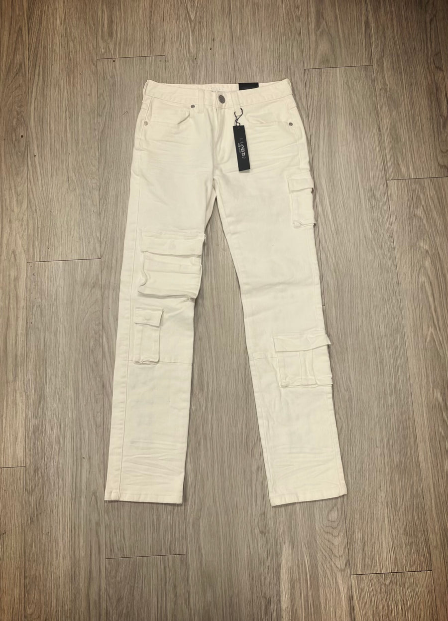 Kloud9 Slim Fit Gothic white Jeans