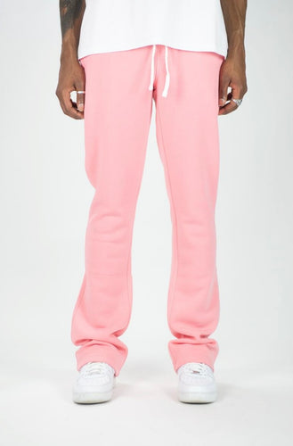 STACKED FLEECE PANTS ( Dusty pink )