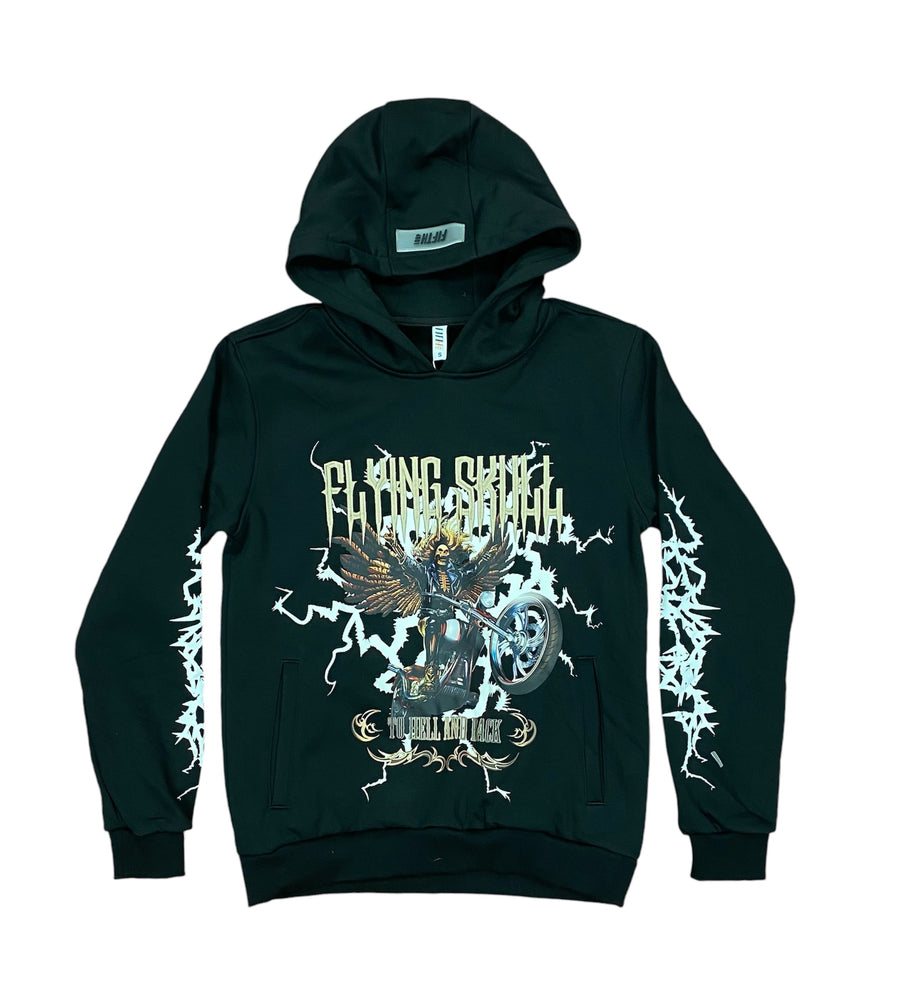 Flying skulls hoodie