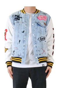 NEW NILA Padded Washing Denim Bomber Jacket