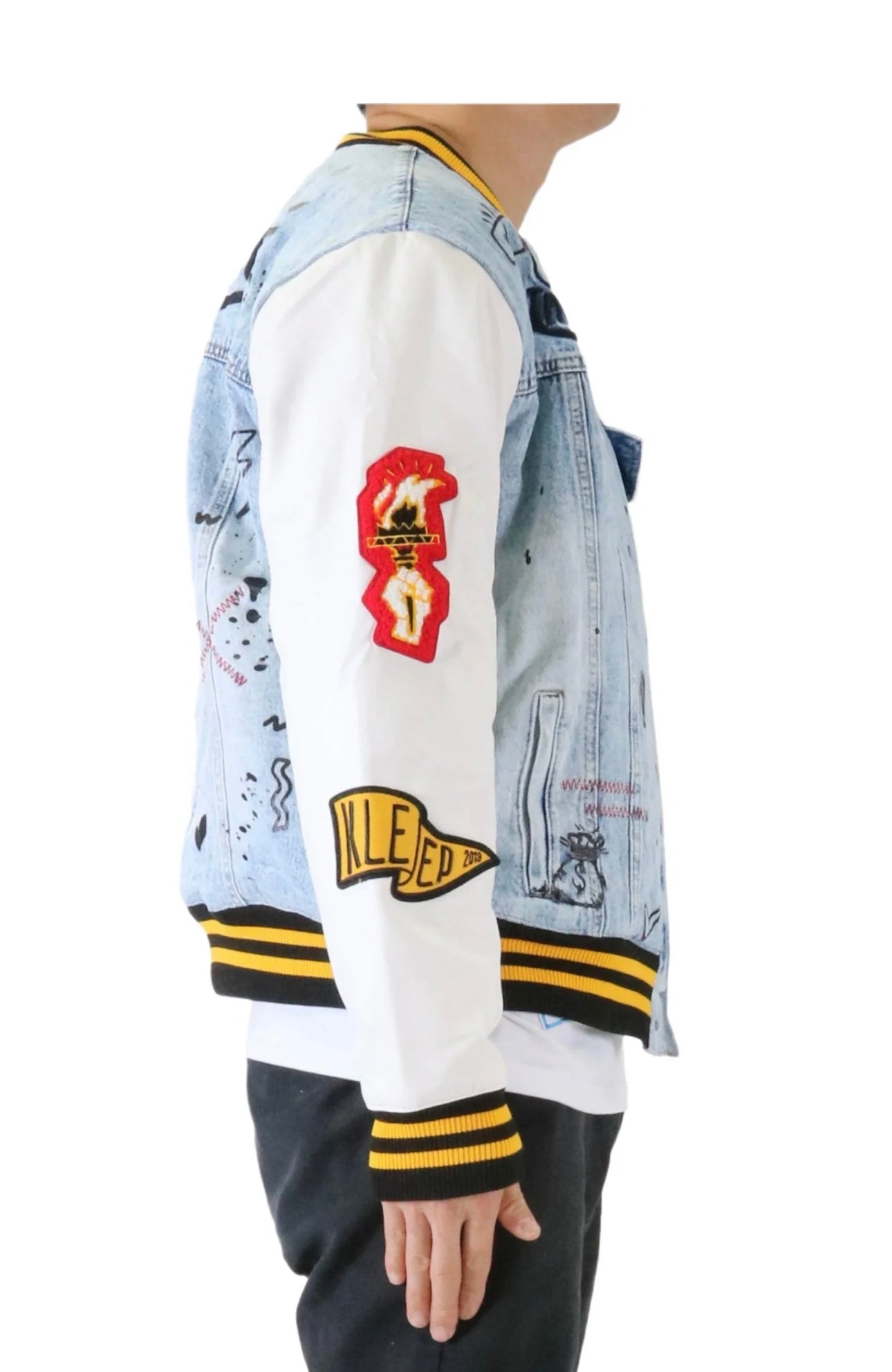 NEW NILA Padded Washing Denim Bomber Jacket