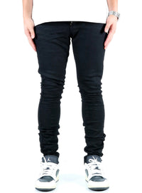 ALAN Men's Premium Wax Coated Skinny Denim Pants