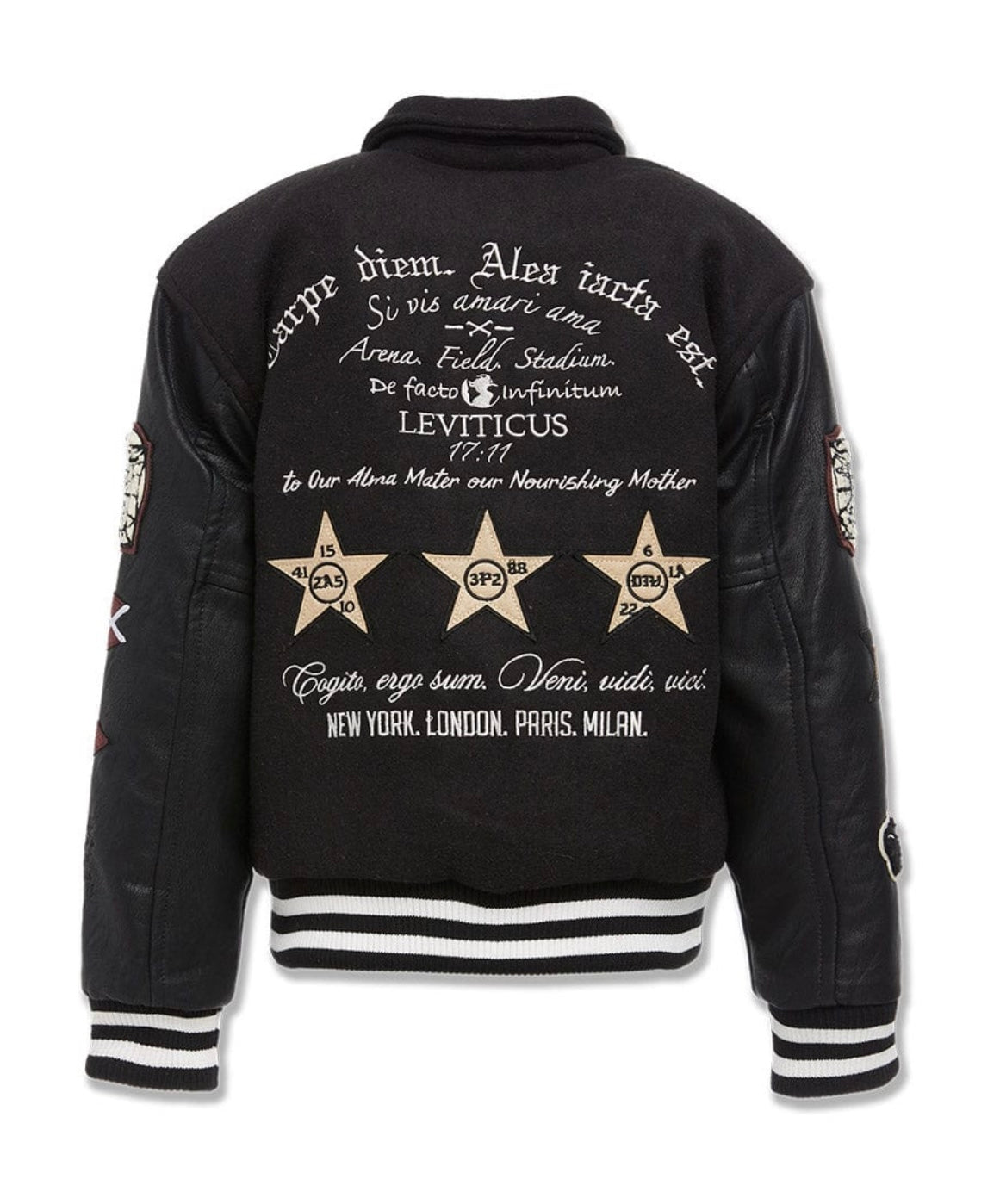 Kids CARPE DIEM VARSITY JACKET (BLACK)