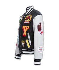 KIDS EMPIRE CITY VARSITY JACKET (BLACK)