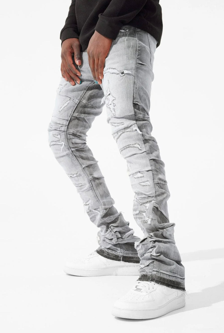 MARTIN STACKED - RIPPLE EFFECT DENIM