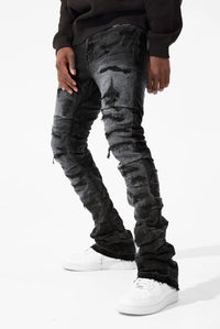 MARTIN STACKED - RIPPLE EFFECT DENIM