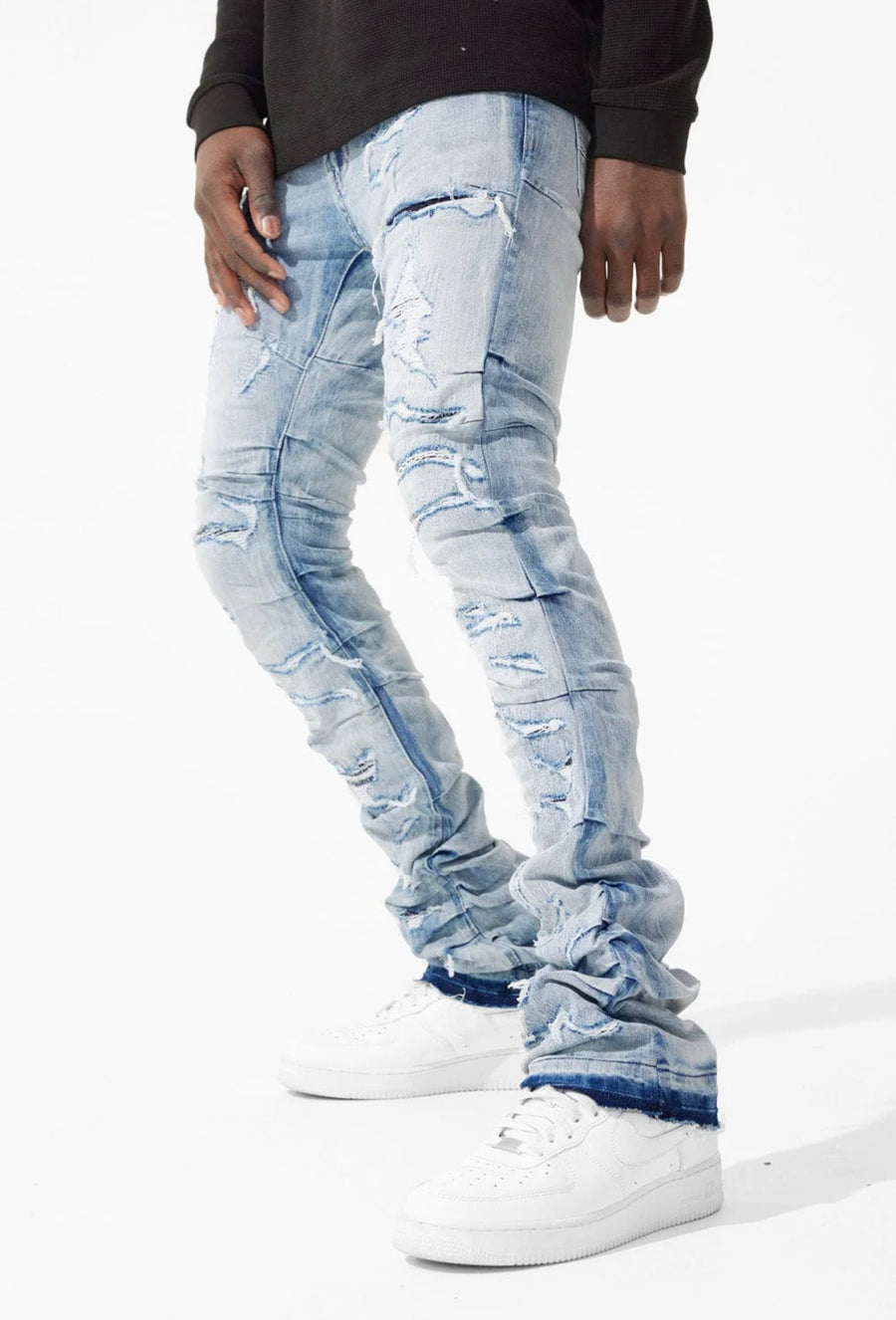 MARTIN STACKED - RIPPLE EFFECT DENIM