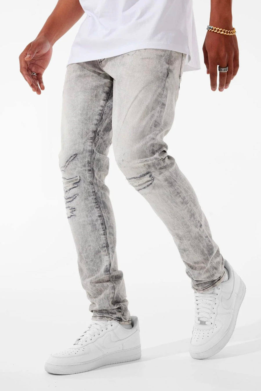 Sean - attitude denim (monochrome) Bone white