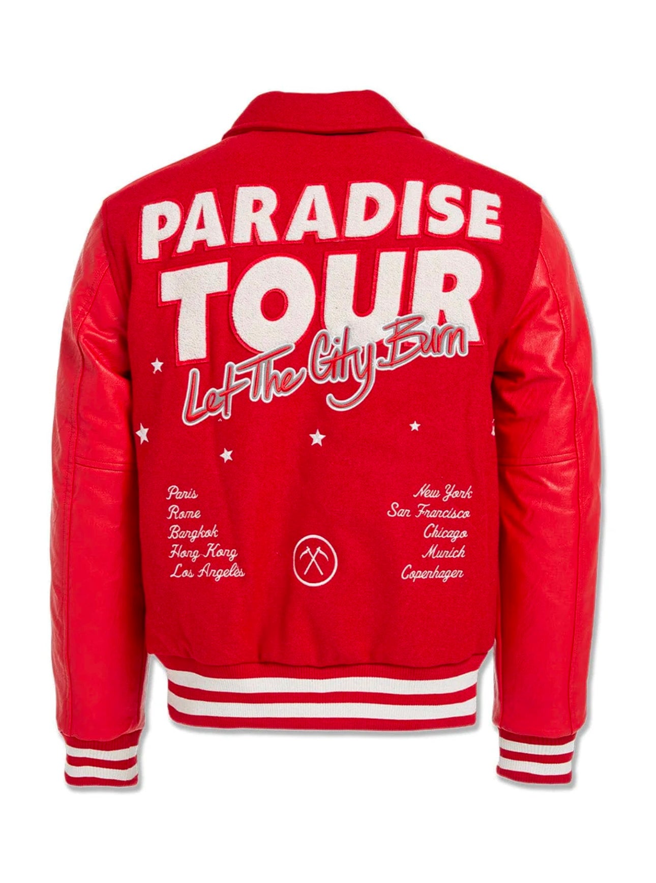 Paradise Tour Varsity Jacket (Red)