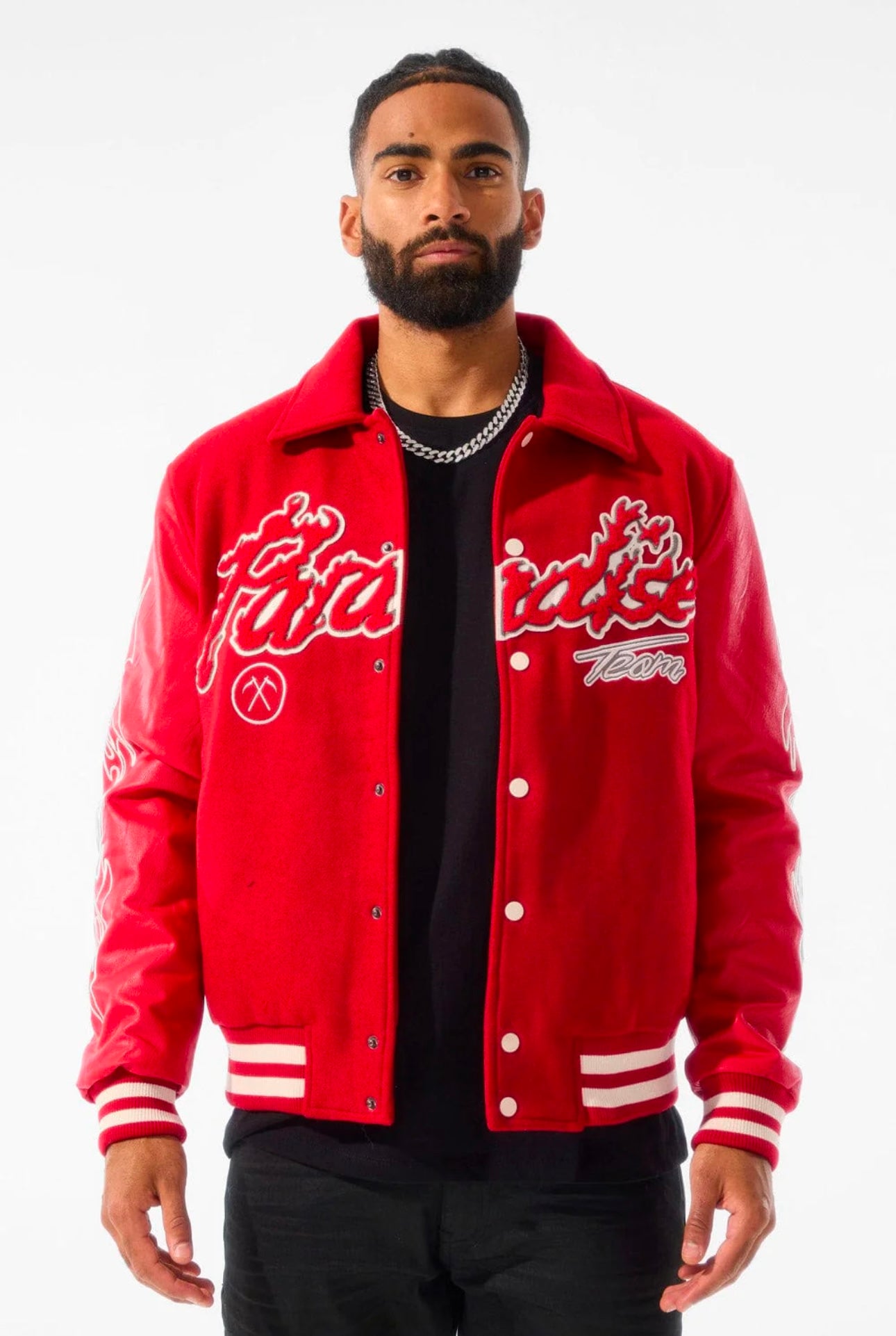 Paradise Tour Varsity Jacket (Red)