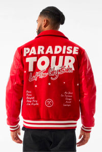 Paradise Tour Varsity Jacket (Red)