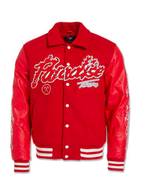 Paradise Tour Varsity Jacket (Red)