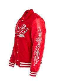 Paradise Tour Varsity Jacket (Red)