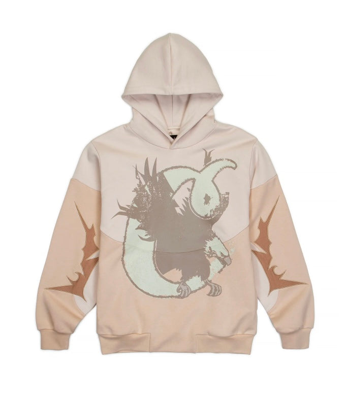 Mont Blanc Pullover Hoodie With Contrast Panel And Applique Artwork