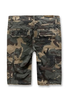 Load image into Gallery viewer, WAR TORN CARGO SHORTS (WOODLAND)