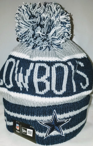 Dallas Cowboys New Era Sweater Chill Cuffed Knit Hat with Pom - Red/Green