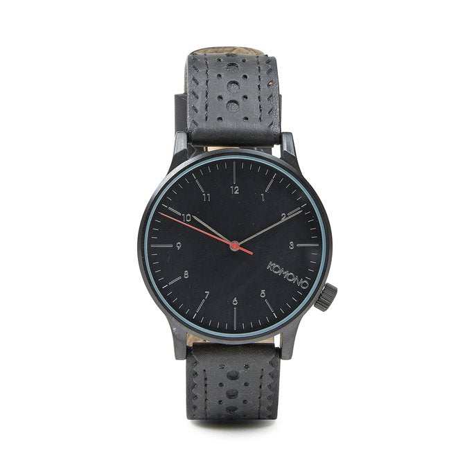 Komono Winston Brogue Jet Black Watch