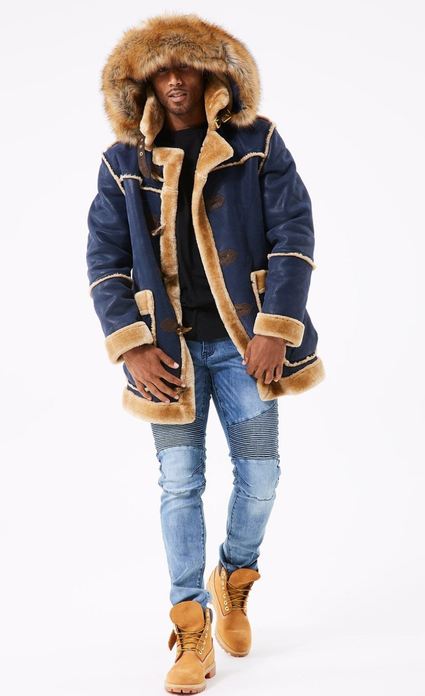 Jordan Craig Denali Shearling Jacket ( Midnight Blue) – upstairs